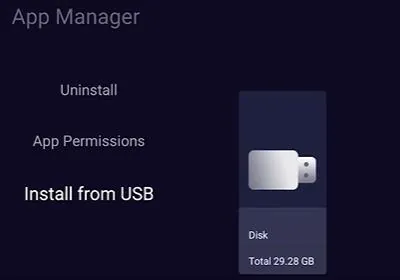 Busque el USB en «Configuración» o «Apps» Busque el USB en «Configuración» o «Apps»